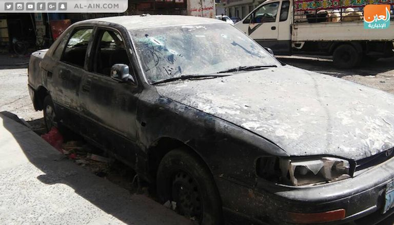 آثار الدمار الذي خلفه الحوثيون في صنعاء 