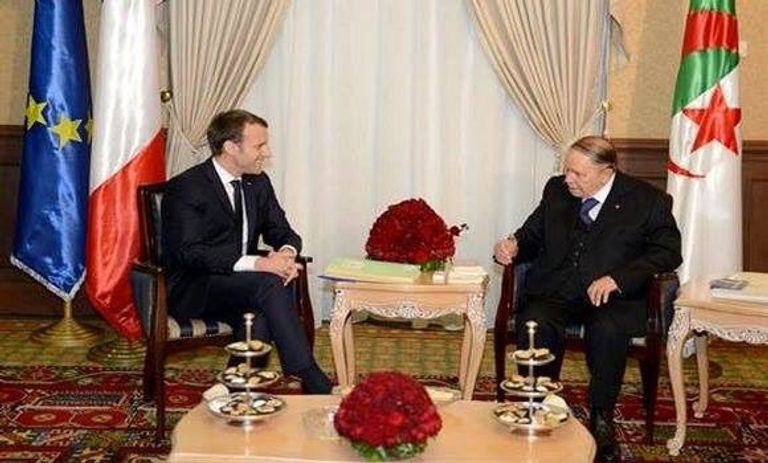 ماكرون خلال زيارة "الصفحة الجديدة" بالجزائر