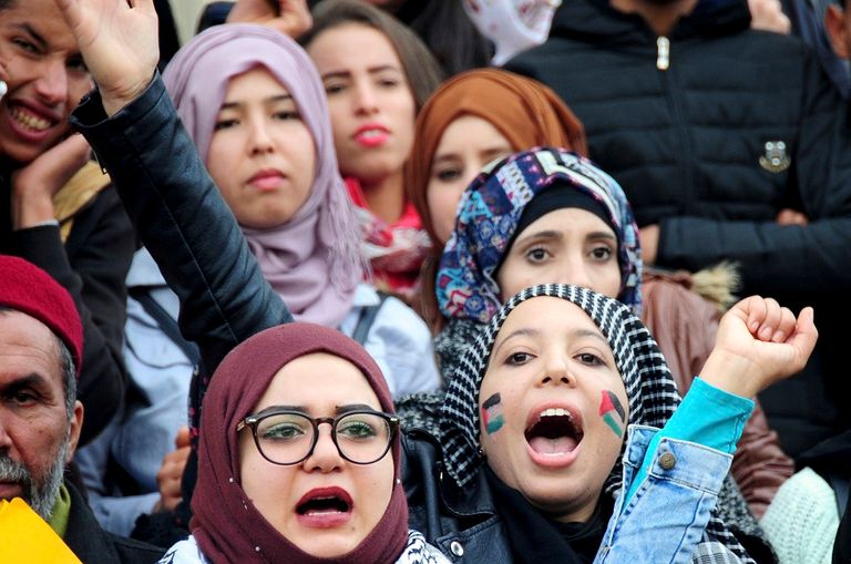 تونس العاصمة تتظاهر لنصرة القدس