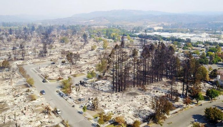 حرائق الغابات في كاليفورنيا دمرت مساحات شاسعة من الأراضي