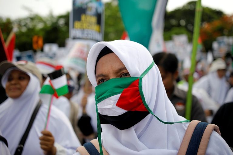 احتجاجات اندونيسيا ضد ترامب- رويترز