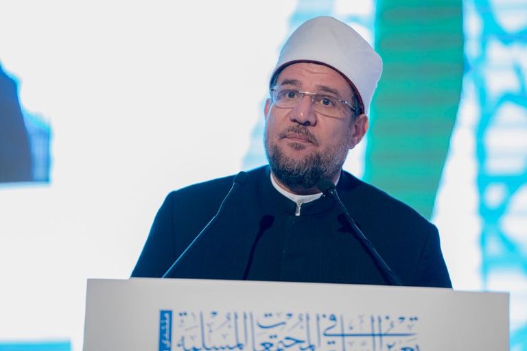 الدكتور محمد مختار جمعة، وزير الأوقاف المصري، خلال كلمته