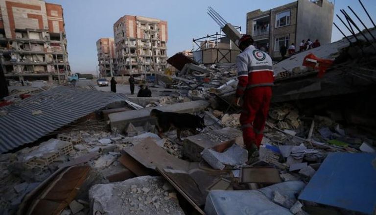 صورة للزلزال المدمر الذي ضرب غرب إيران الشهر الماضي