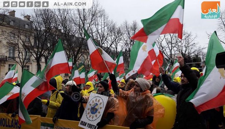 جانب من مظاهرات باريس لفضح انتهاكات ملالي إيران   