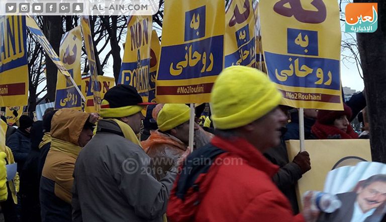 جانب من مظاهرات باريس لفضح انتهاكات ملالي إيران