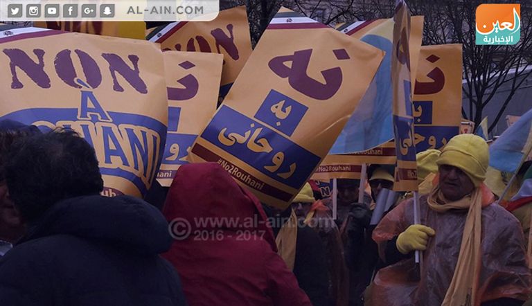 جانب من مظاهرات باريس لفضح انتهاكات ملالي إيران