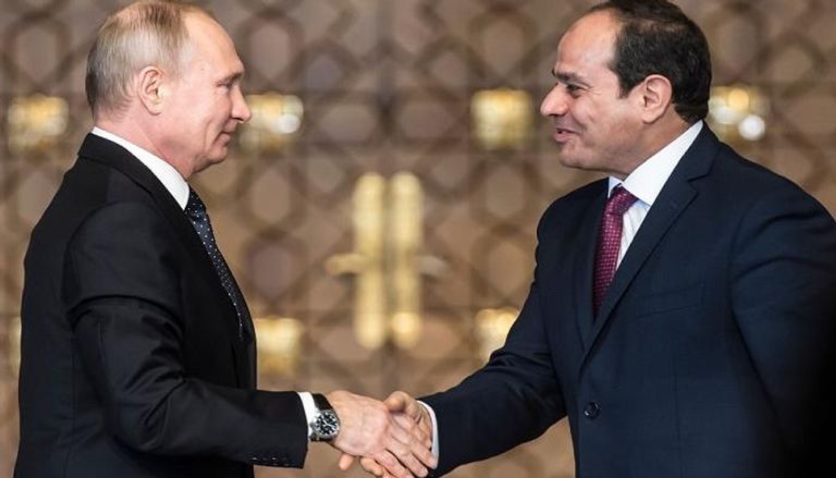 الرئيس المصري عبدالفتاح السيسي يستقبل نظيره الروسي فلاديمير بوتين