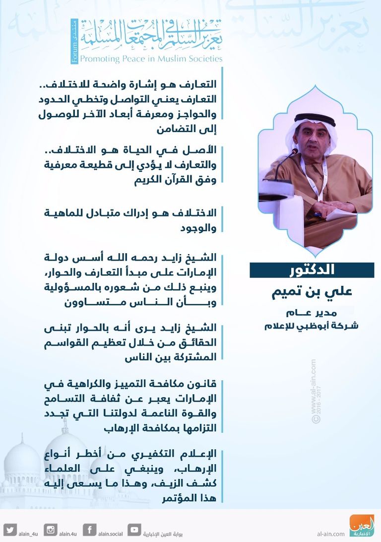  الدكتور علي بن تميم مدير عام شركة أبوظبي للإعلام