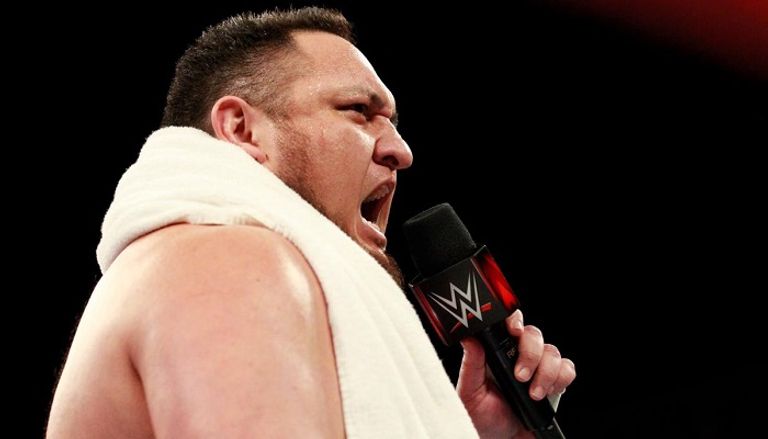 ساموا جو وسيزارو وشيموس بعد تدمير فريق "ذا شيلد"