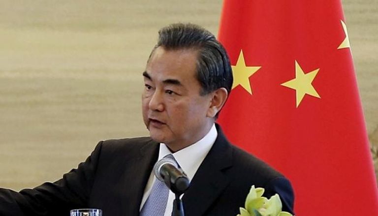 وزير الخارجية الصيني خلال مؤتمر صحفي- رويترز