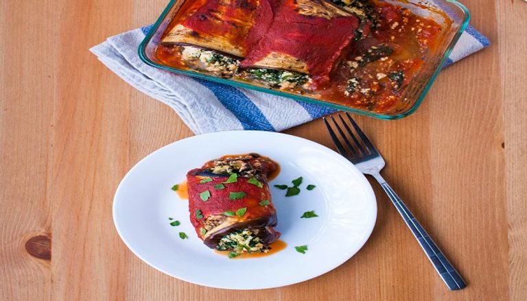 طريقة عمل لفائف الباذنجان