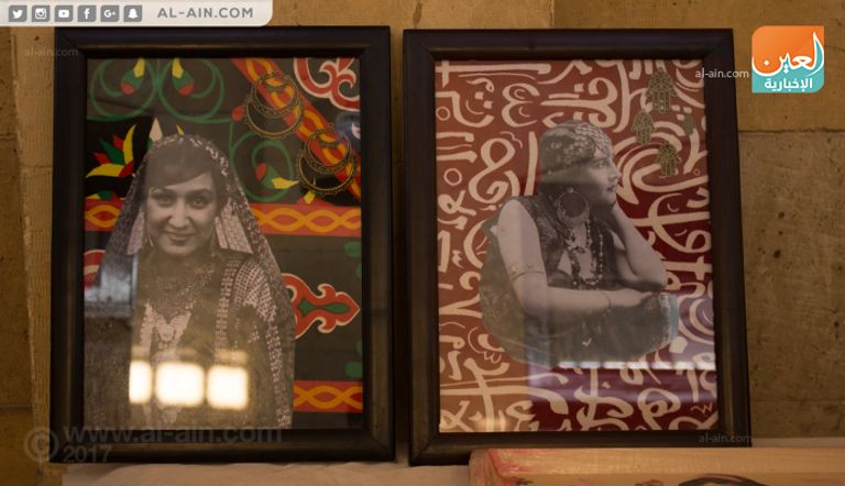 جانب من الأعمال اليدوية المعروضة بالمهرجان