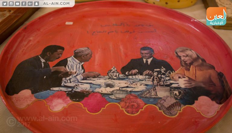 جانب من الأعمال اليدوية المعروضة بالمهرجان