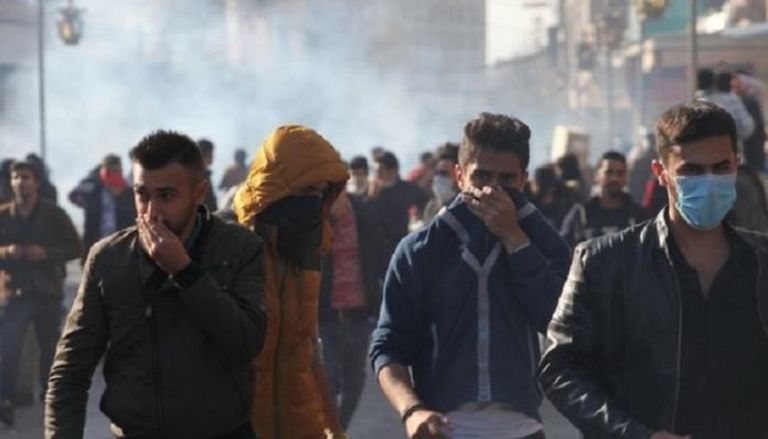 قوات الأمن في السليمانية واجهت المحتجين بالغاز المسيل للدموع