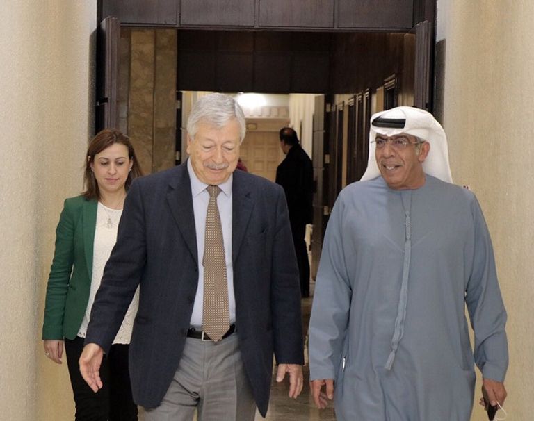 جانب من المباحثات الإماراتية الأردنية