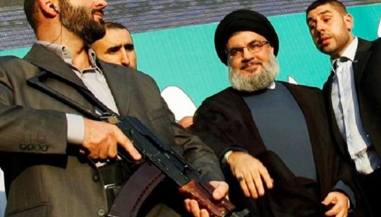 حسن نصر الله زعيم حزب الله الإرهابي
