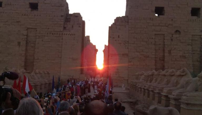تعامد أشعة الشمس على قدس أقداس معبد الكرنك الفرعوني