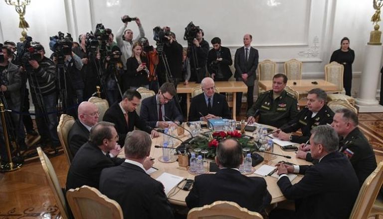 دي ميستورا خلال مشاوراته حول سوريا في روسيا - أ. ف. ب