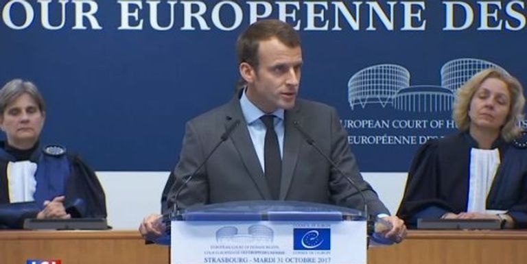 ماكرون في المحكمة الأوروبية لحقوق الإنسان يندد بالانتهاكات التركية ماكرون اعتبر مهاتفة الرئيس التركي أحد هموم الرئاسة