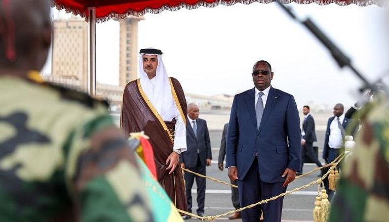 أمير قطر تميم بن حمد والرئيس السنغالي ماكي سال