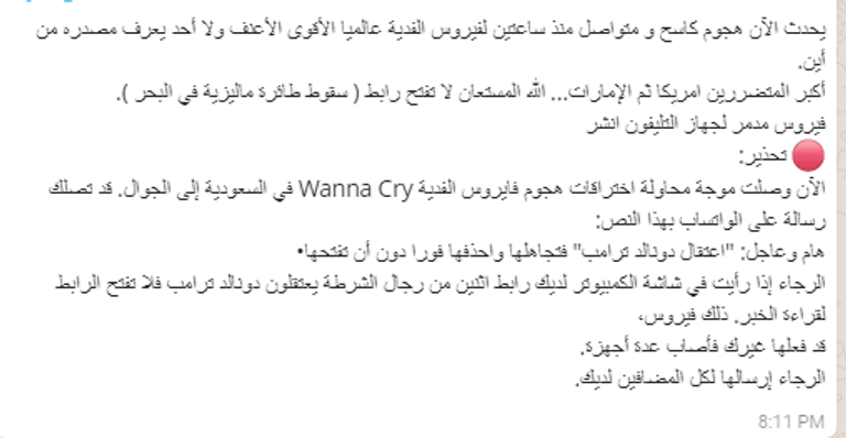 خبير يحذر من استغلال حالة الهلع من فيروس الفدية