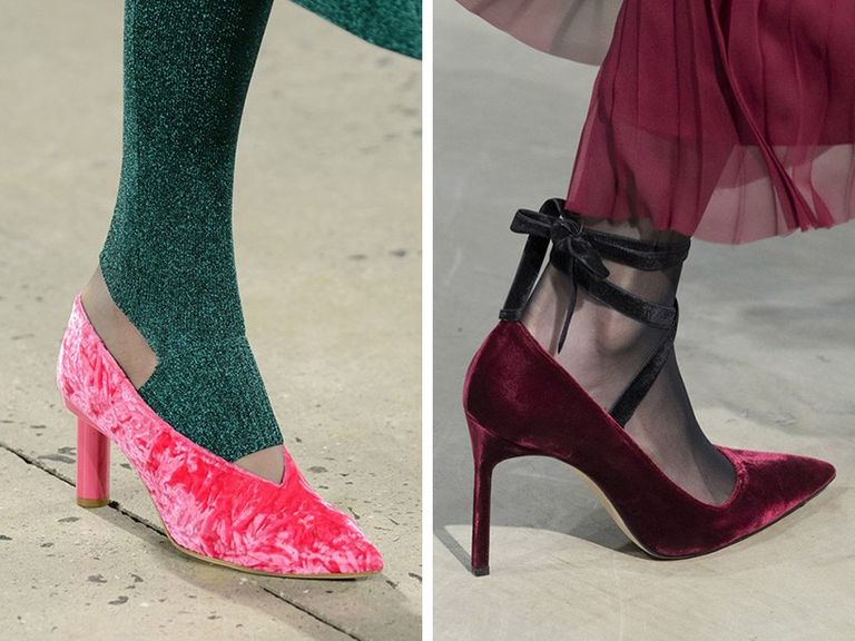 أحذية مخملية المخمل لشتاء 2018