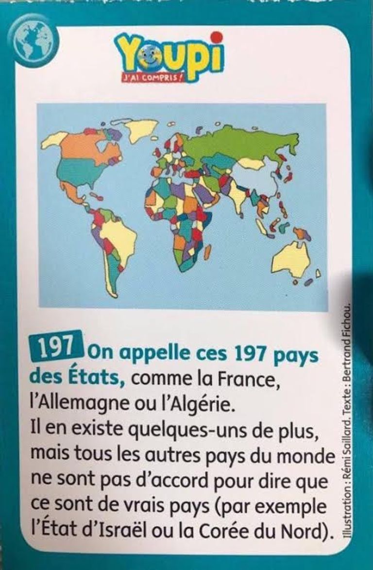 خريطة تنكر وجود إسرائيل بمجلة "يوبي" الفرنسية للأطفال  ماكرون والرئيس الفلسطيني - أرشيفية