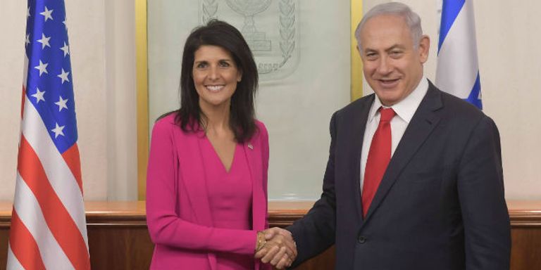 هيلي ونتنياهو نيكي هيلي استخدمت عبارات غير مسبوقة من سفير أممي