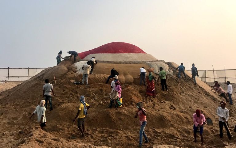 مجسم سانتا كلوز في الهند