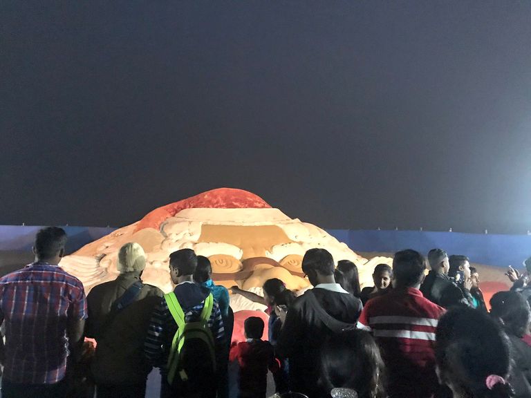 مجسم سانتا كلوز في الهند