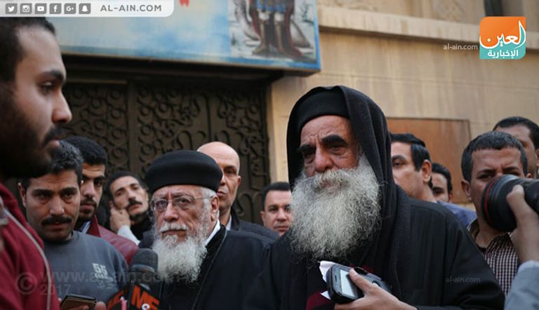 رجلا دين مسيحي يدليان بتصريحات عن الحادث الإرهابي إحباط تفجير كنيسة جنوب القاهرة