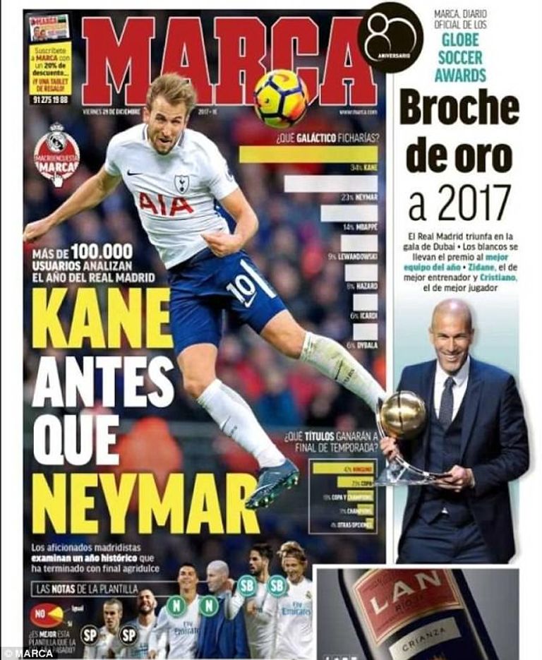 غلاف صحيفة ماركا هاري كين