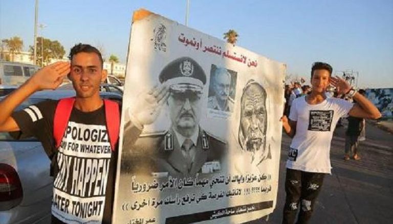 صور للاحتفالات في بنغازي مسيرات دعم للجيش الوطني الليبي في بنغازي - رويترز