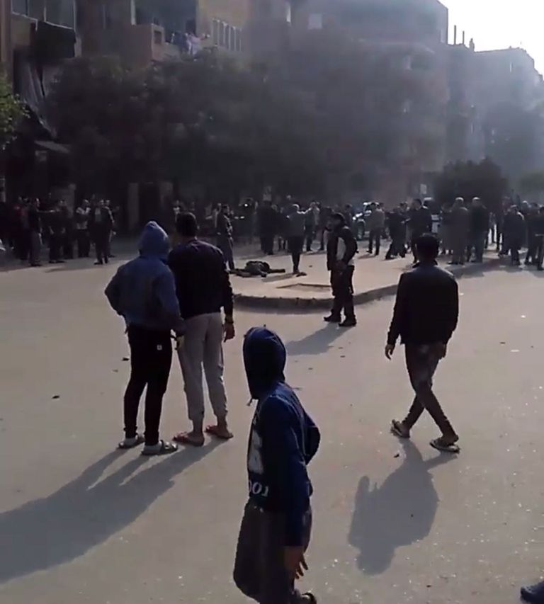 صورة تداولتها وسائل إعلام مصرية لموقع الاعتداء صورة تداولتها وسائل إعلام مصرية للإرهابي المصاب