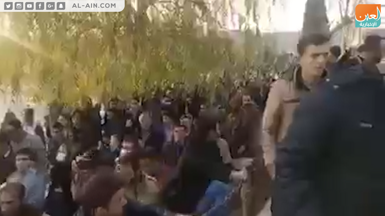 جانب من مظاهرات أصفهان