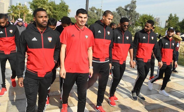 بعثة منتخب الإمارات في حديقة الشهيد