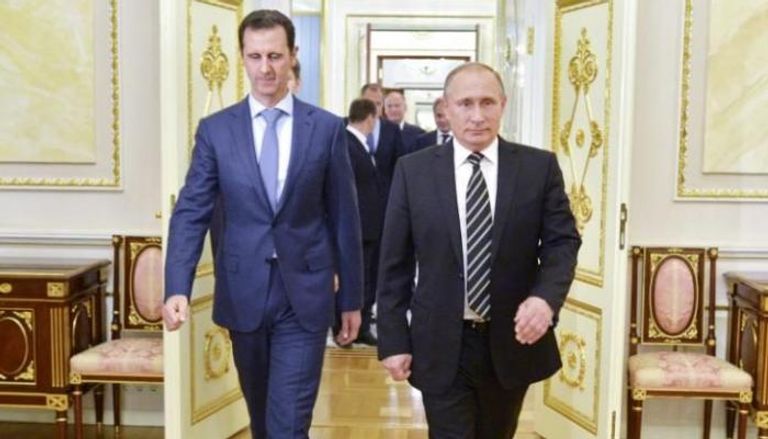الرئيس الروسي فلاديمير بوتين ونظيره السوري بشار الأسد