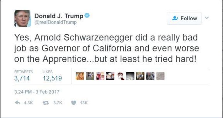 شوارزنيجر وترامب