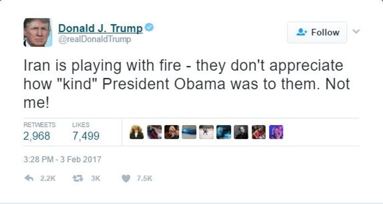 دونالد ترامب يتوعد إيران