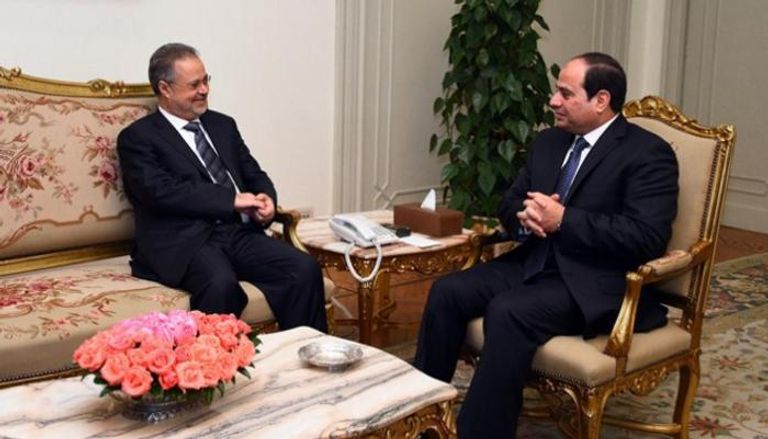 الرئيس المصري يستقبل المخلافي