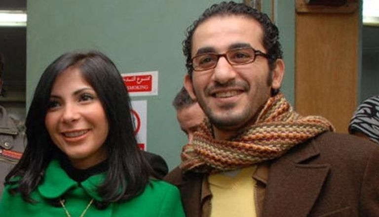 أحمد حلمي وزوجته منى زكي