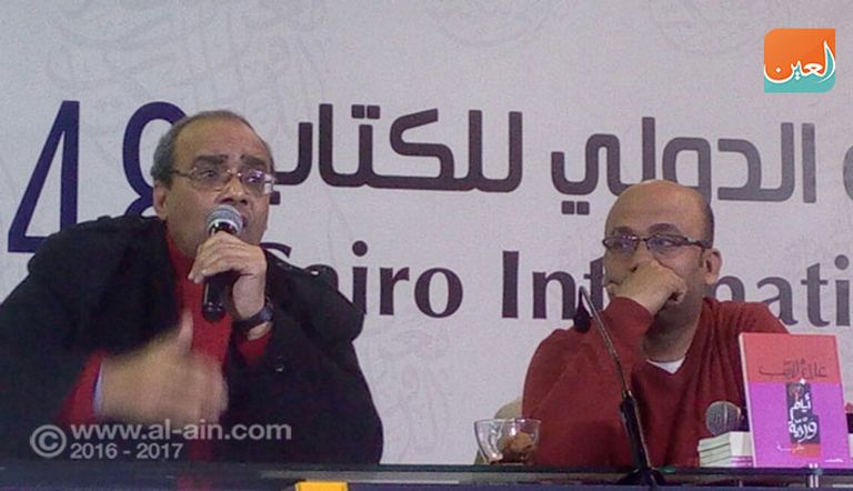 - جانب من الندوة التي أقيمت بمعرض الكتاب عن الراحل علاء الديب (الصور لعمر أحمد نصر)