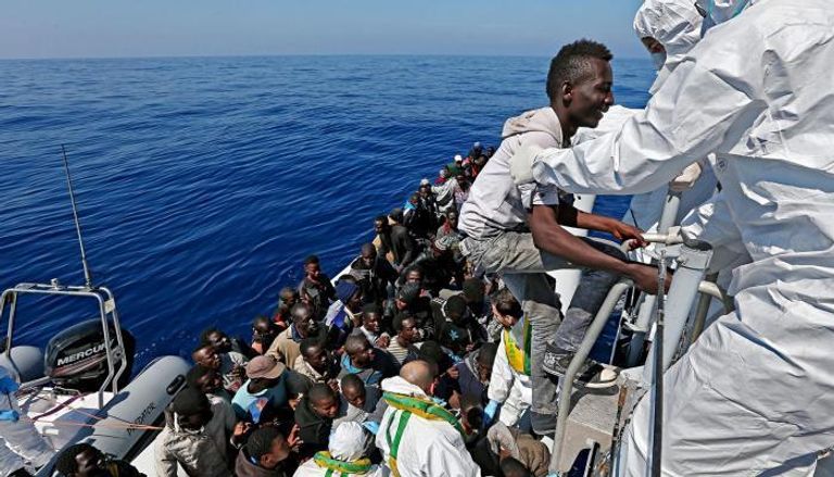 مهاجرون غير شرعيين على السواحل الليبية