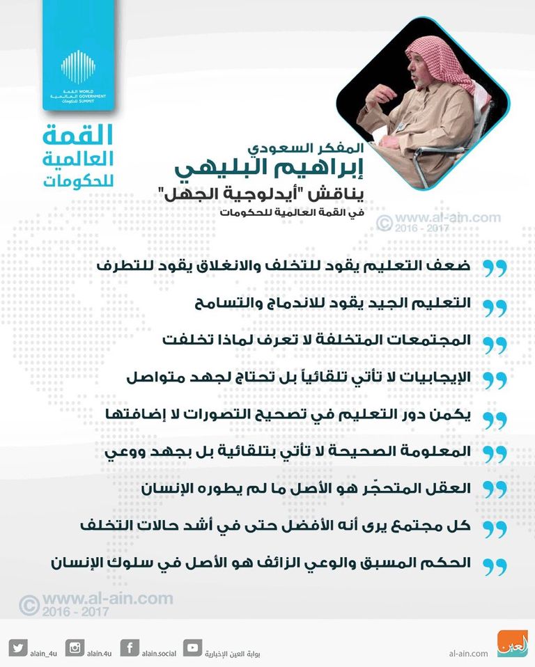 الكاتب والمفكر السعودي إبراهيم البليهي