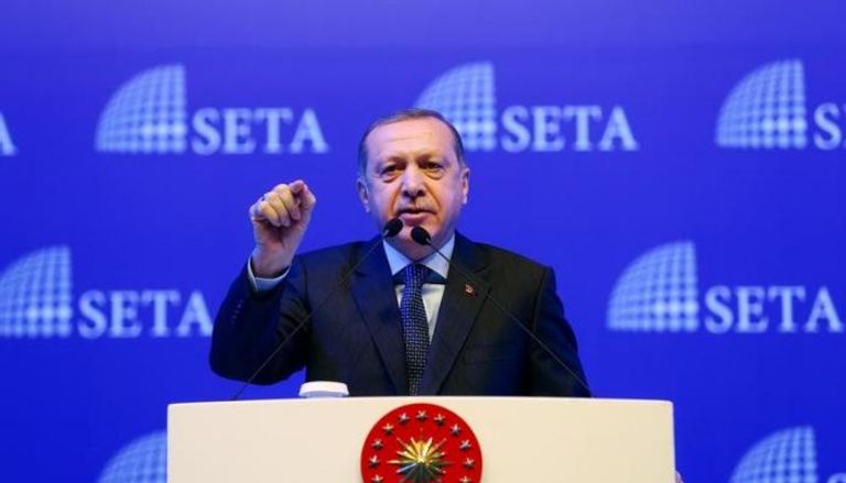 الرئيس التركي رجب طيب أردوغان يتحدث في اسطنبول