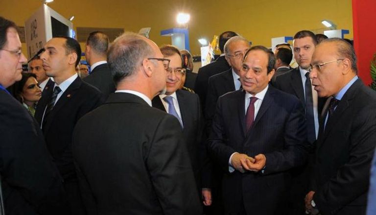 الرئيس المصري عبدالفتاح السيسي خلال الافتتاح