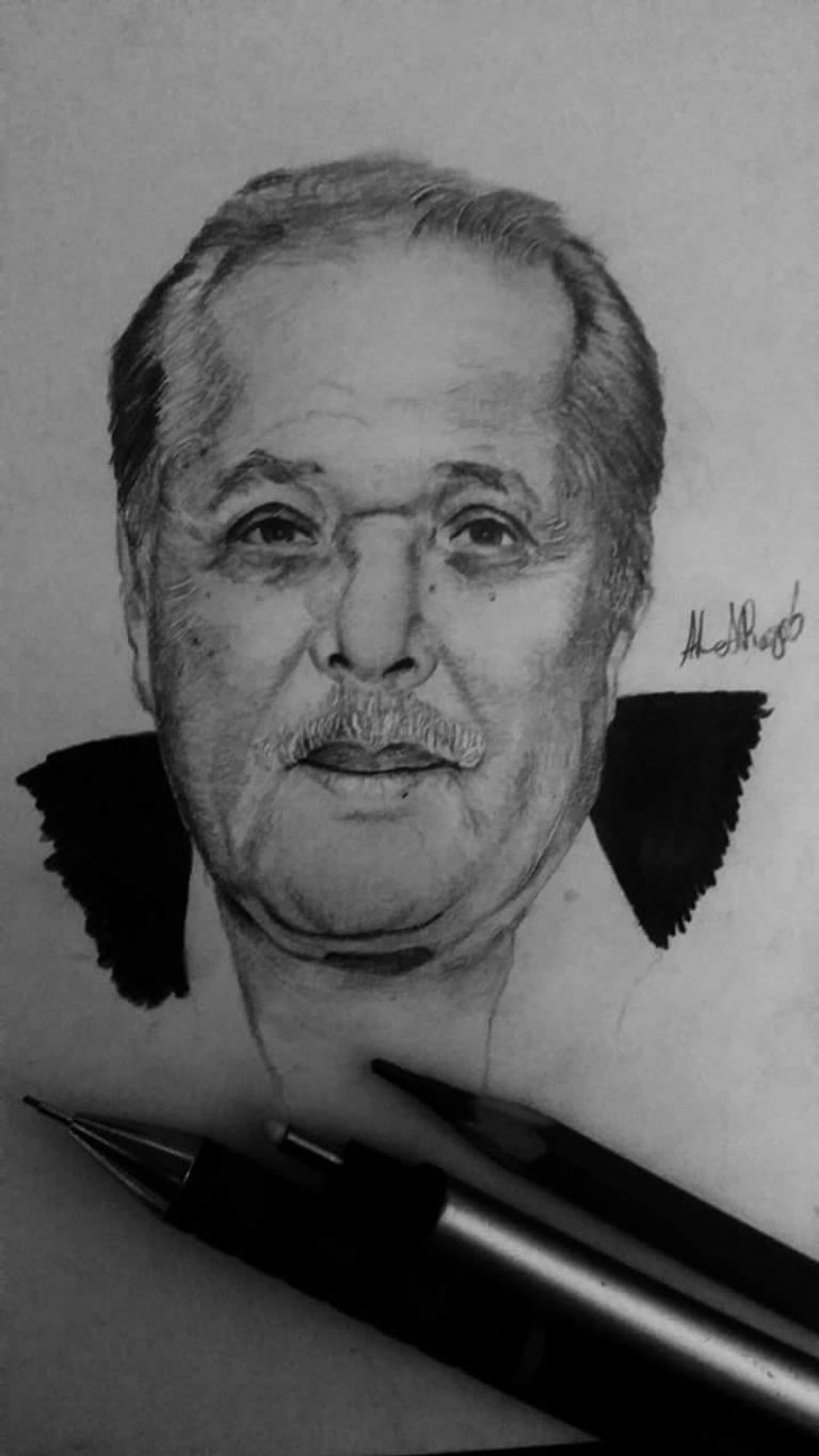 أحمد رجب يرسم لوحة للفنان جاريد ليتو الذي جسد شخصية الجوكر الشهيرة