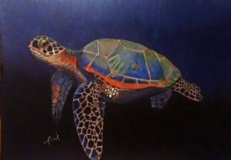 أحمد رجب يرسم لوحة للفنان جاريد ليتو الذي جسد شخصية الجوكر الشهيرة