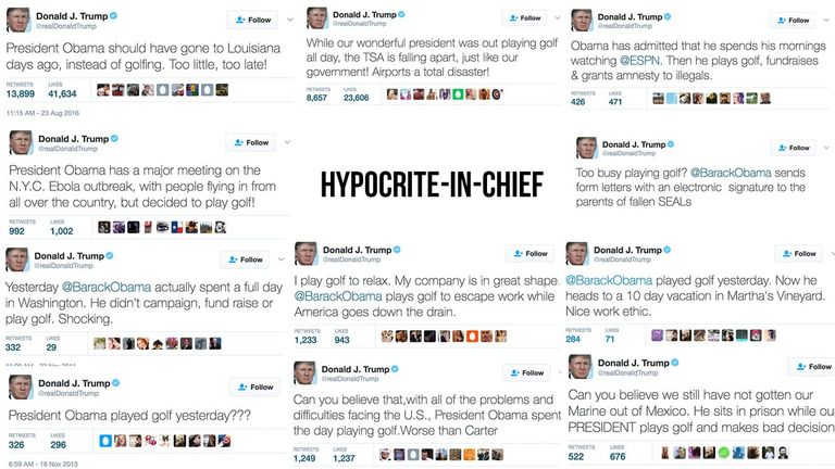 ترامب يمارس الجولف