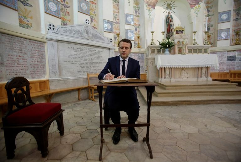 المرشح الرئاسي الفرنسي إيمانويل ماكرون